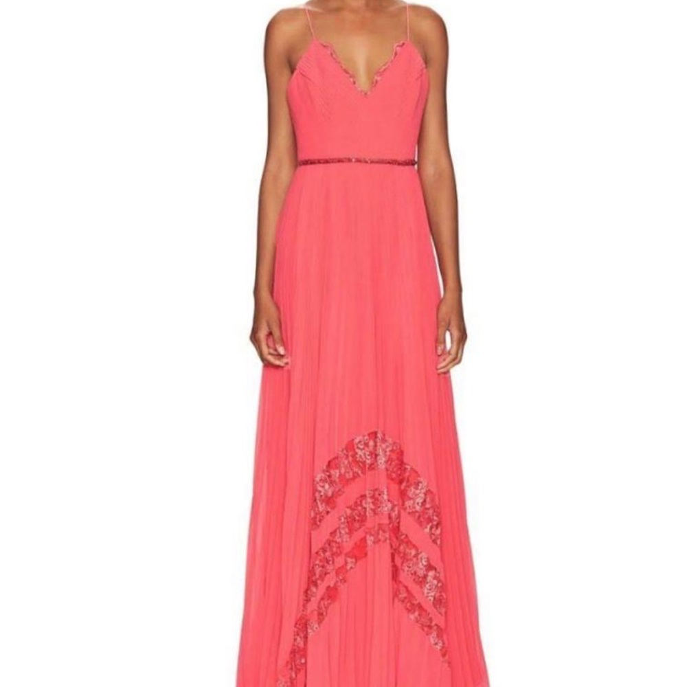 Badglet Mischka coral gown